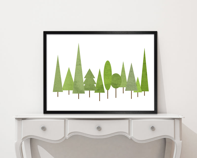 Scandinavian Trees Landscape Original