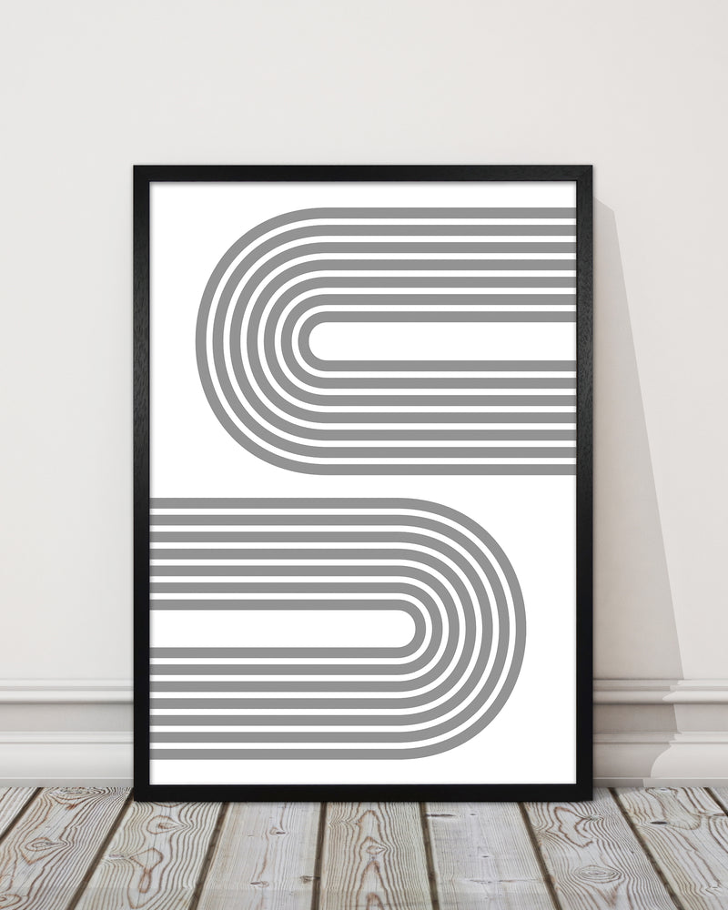 Two Modern Grey Rainbow Original
