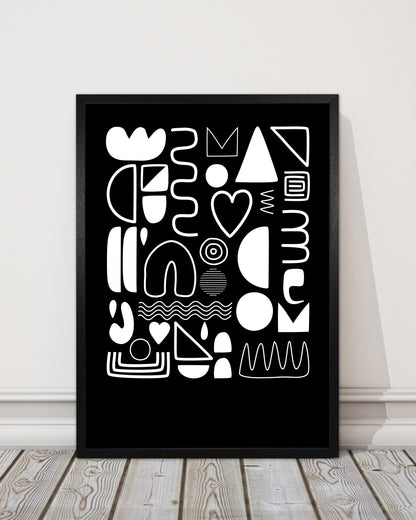 White and Black Scandi Shapes