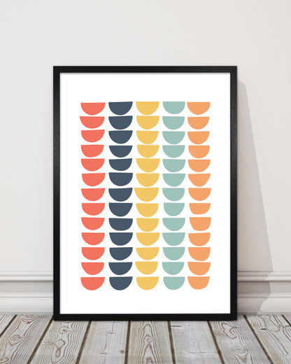 Retro Multicolor Half Circles Original