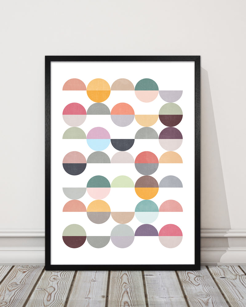 Scandinavian Colorful Circle Art Original