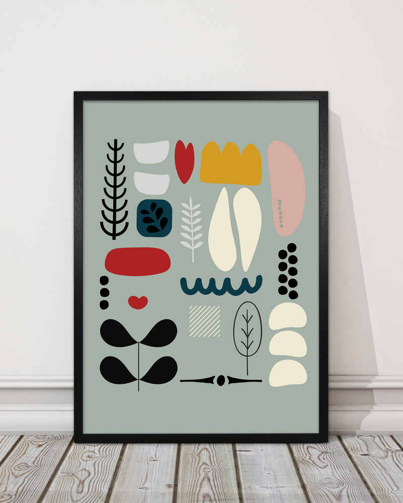 Scandinavian Shapes on Blue Original