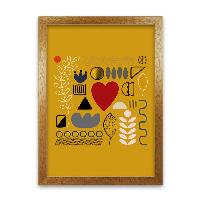 Yellow Scandinavian Abstract Shapes Original