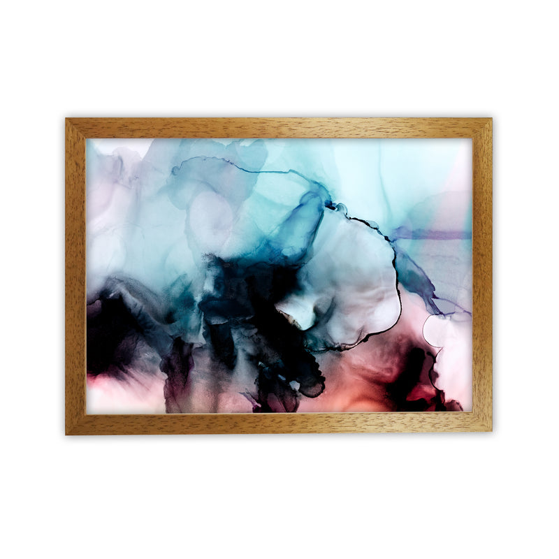 Abstract Watercolor Blue Pink Original