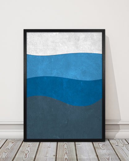 Abstract Blue Seascape Grunge 