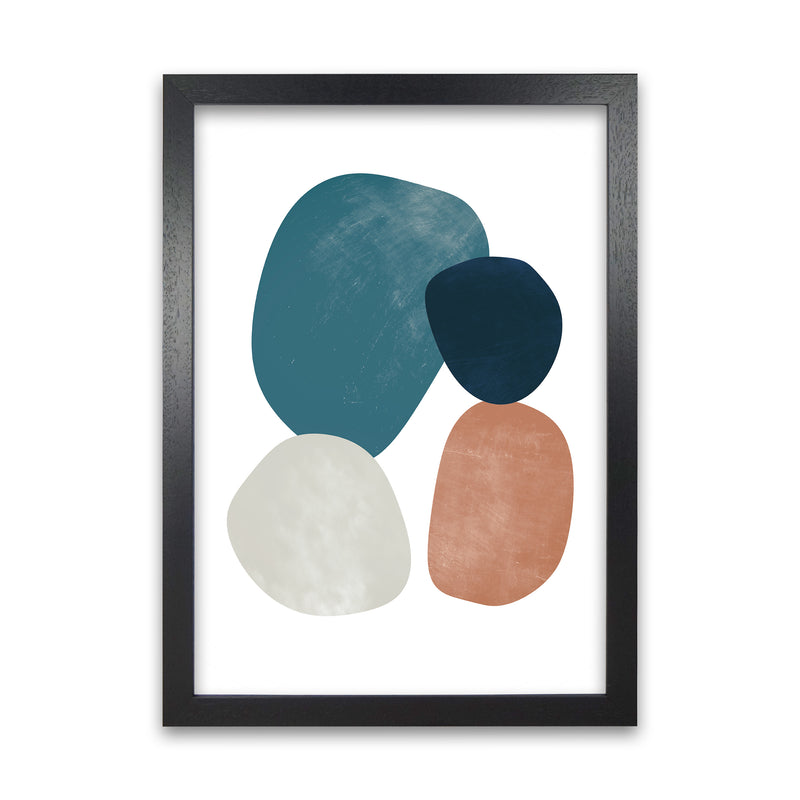 Abstract Earth Shapes Print Original A1 Black Grain Frame