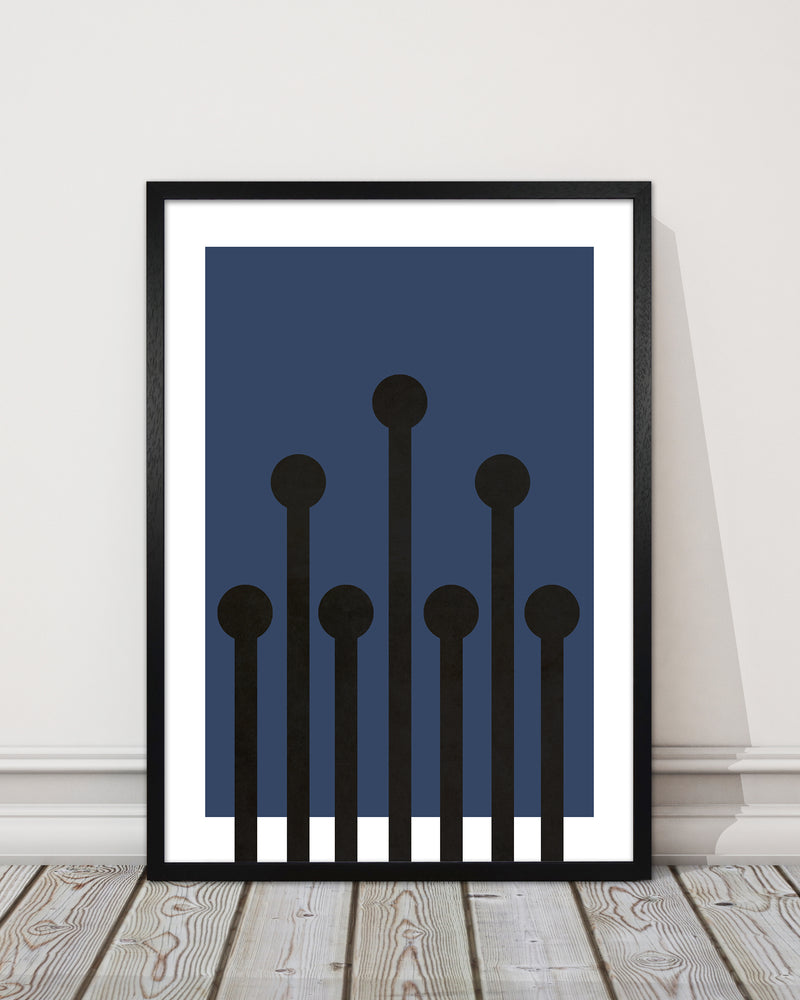 Black and Blue Scandinavian Art