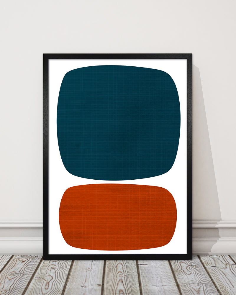 Blue and Orange Mid Century