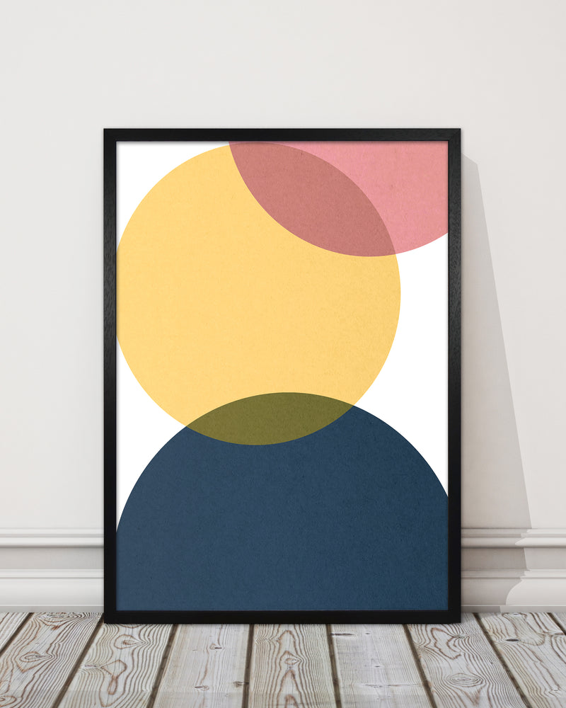 Blue Yellow Pink Pebbles Original