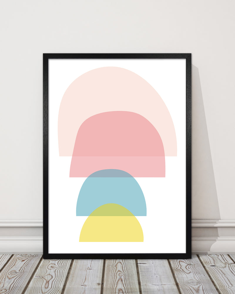 Four Coloured Half Pebbles Original