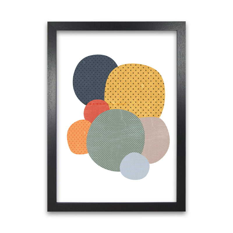Fun Abstract Nursery Shapes Original A1 Black Grain Frame