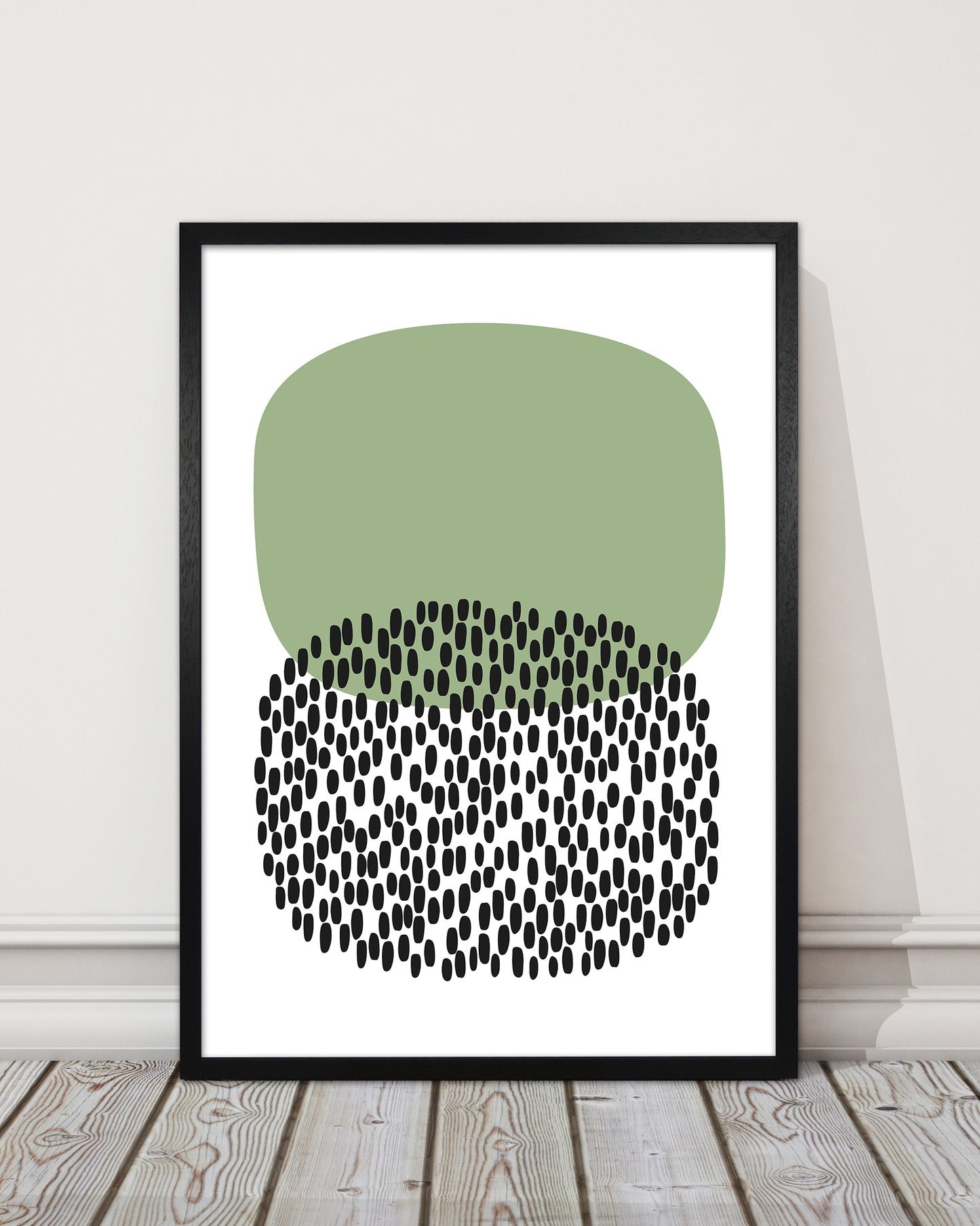Green and Black Abstract Original