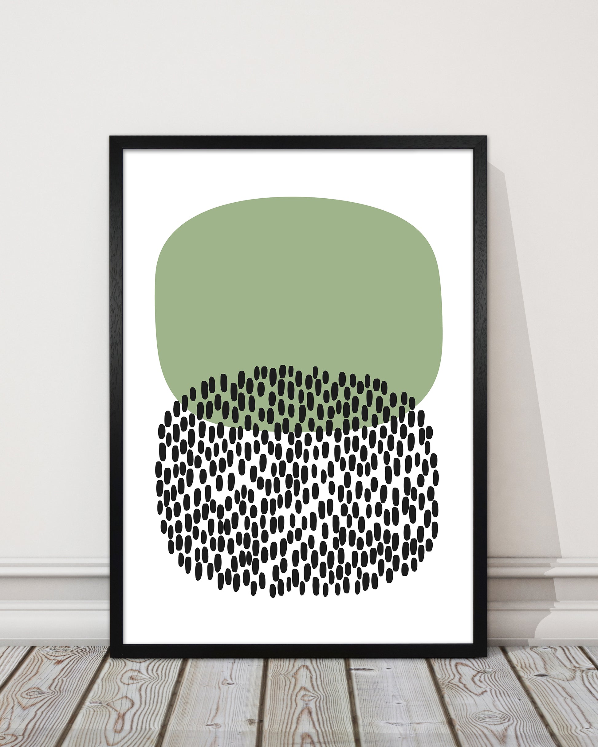 Green and Black Abstract Original