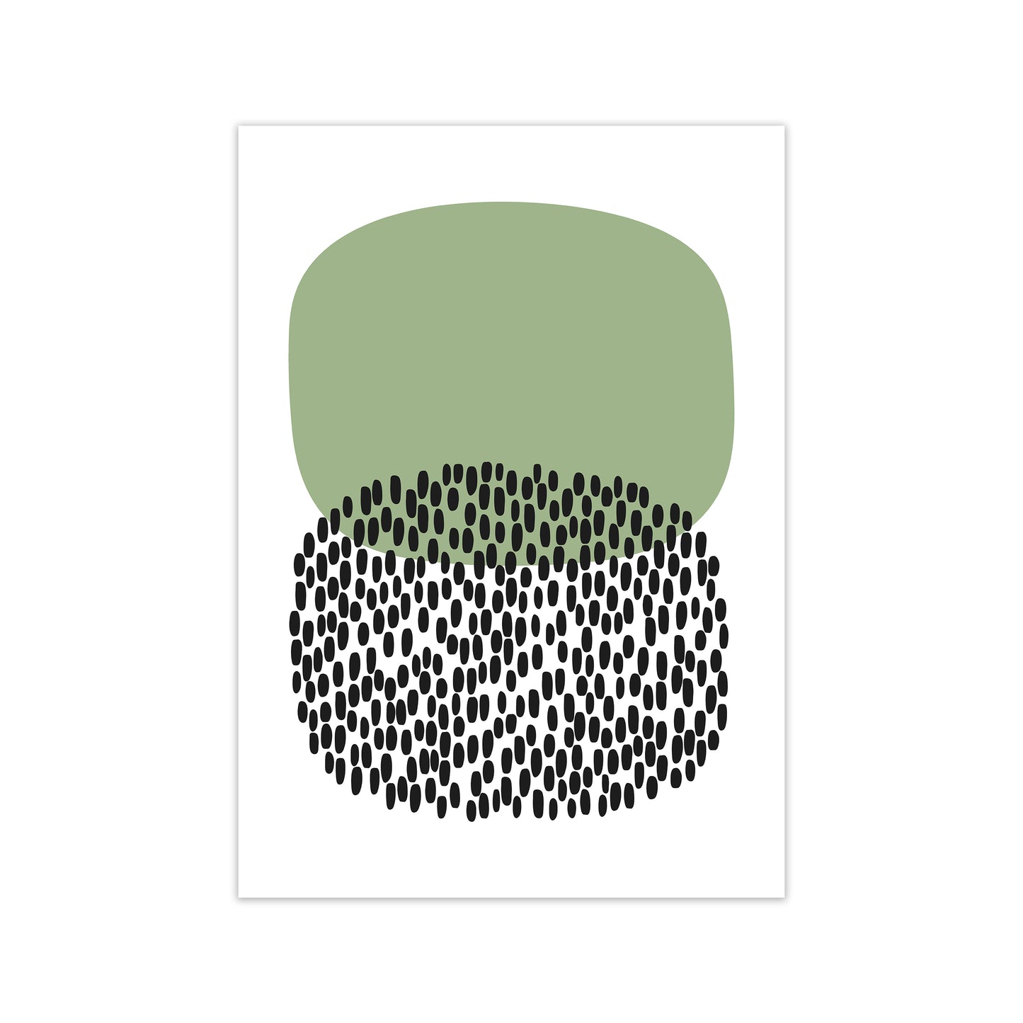Green and Black Abstract Original A1 Print Only