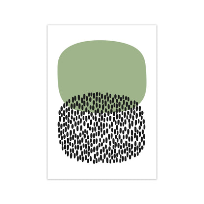 Green and Black Abstract Original A1 Print Only