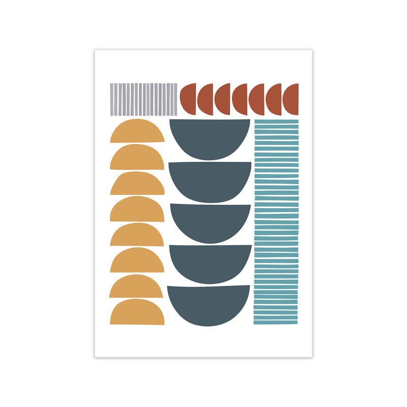 Mid Century Colorful Shapes Original A1 Print Only