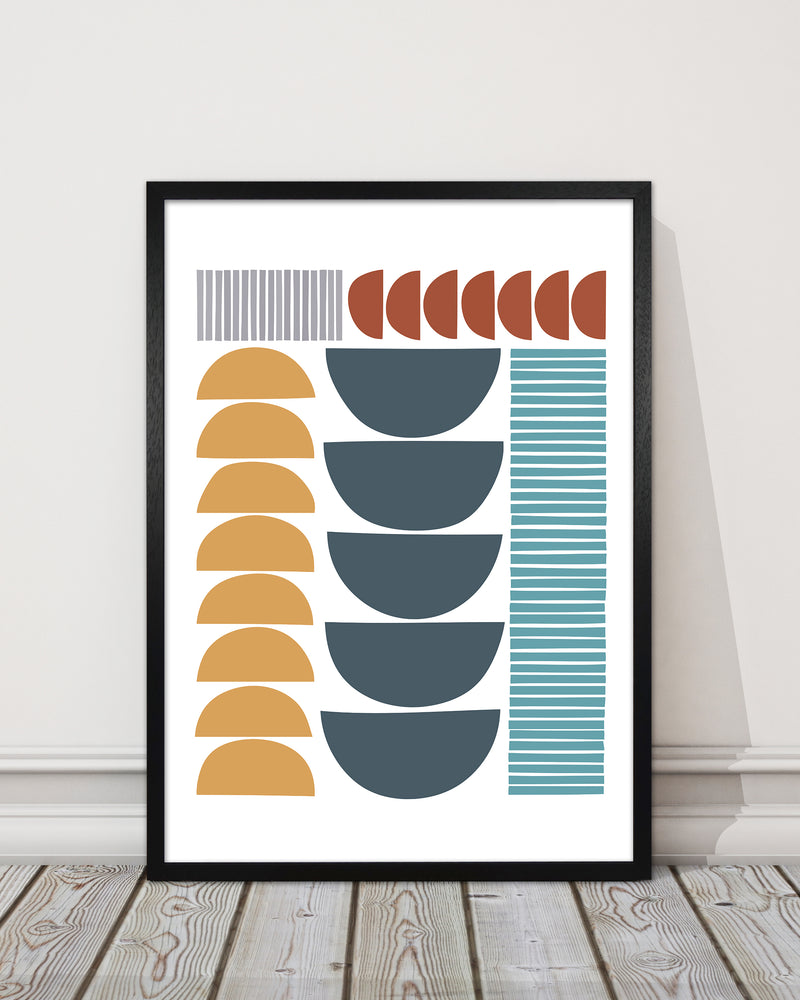 Mid Century Colorful Shapes Original