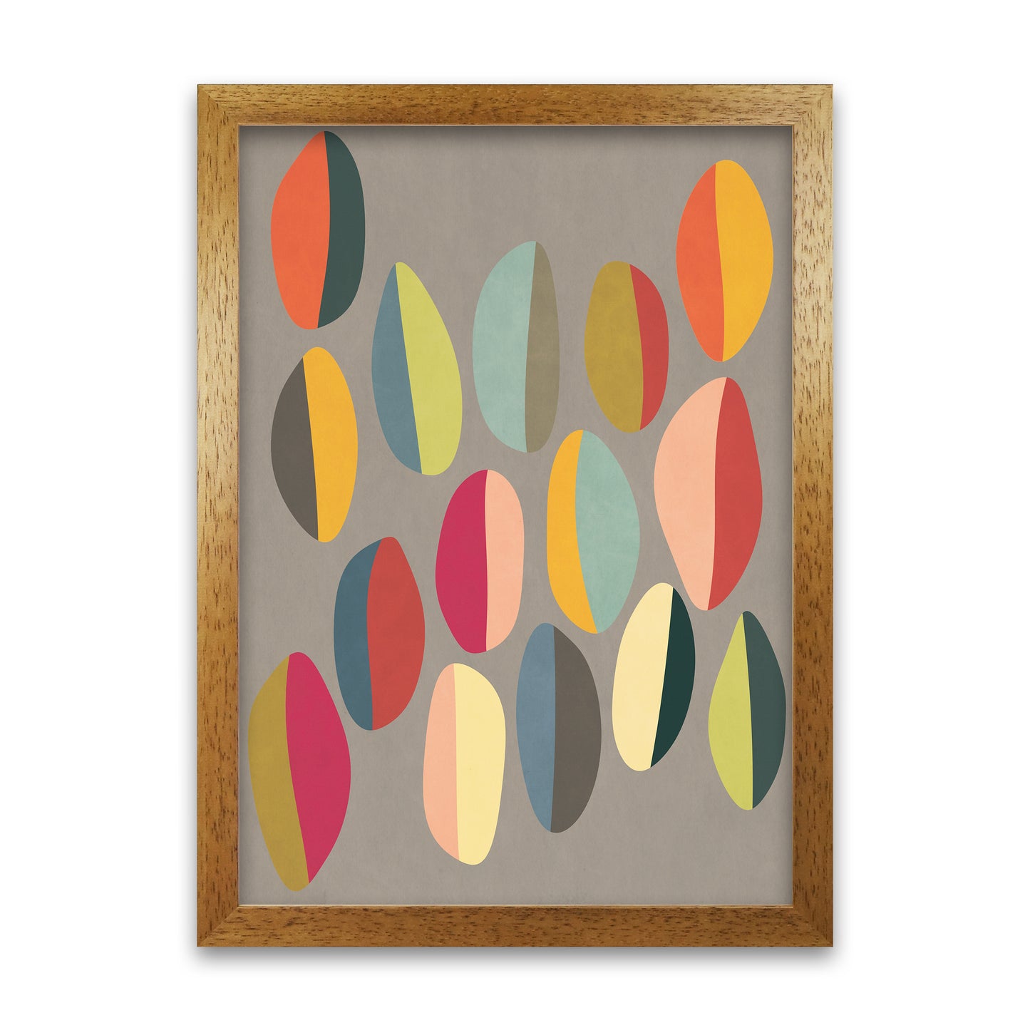 Mid Century Half Pebbles Original A1 Honey Oak Frame