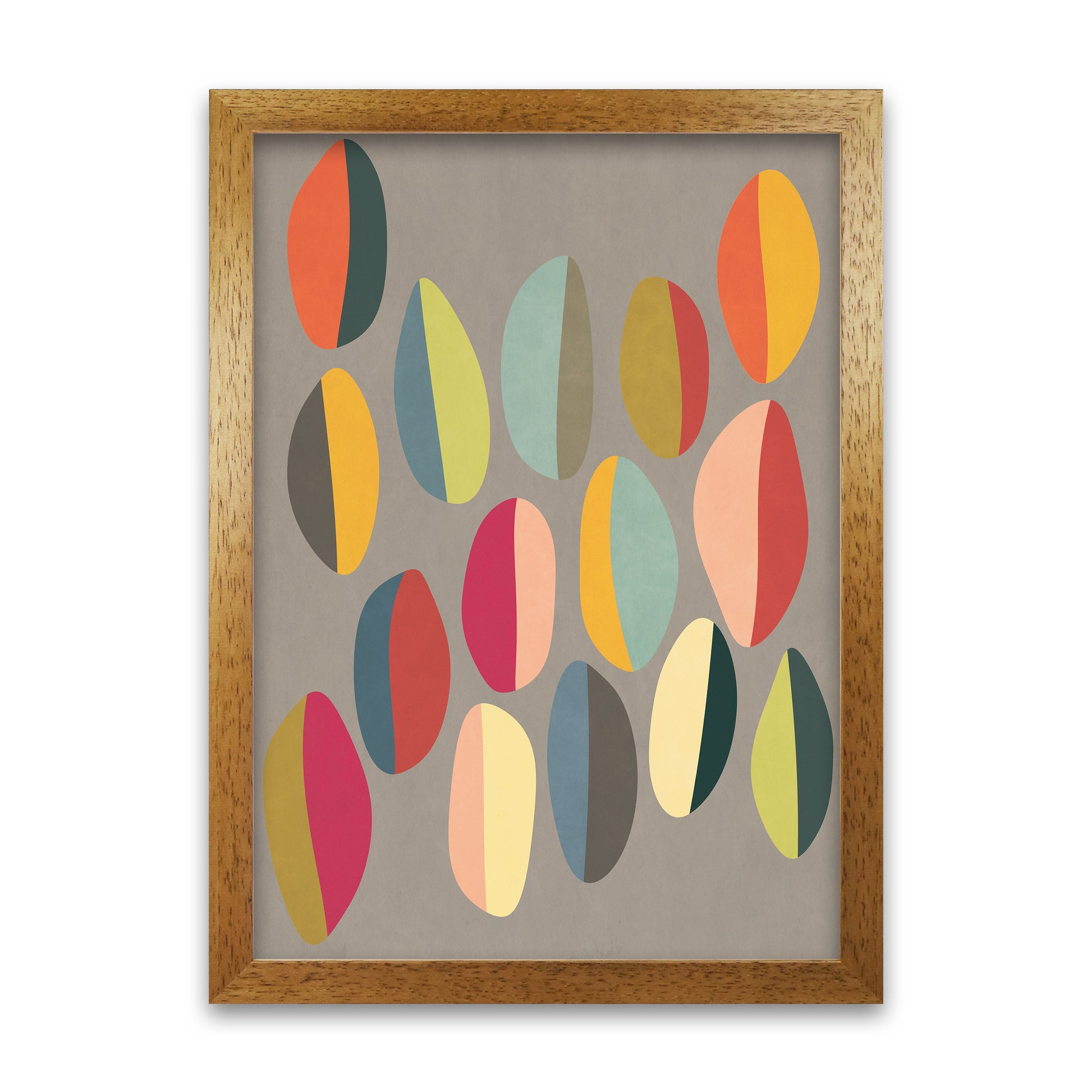 Mid Century Half Pebbles Original A1 Honey Oak Frame