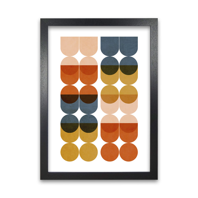 Mid Century Modern Colorful Original A1 Black Grain Frame
