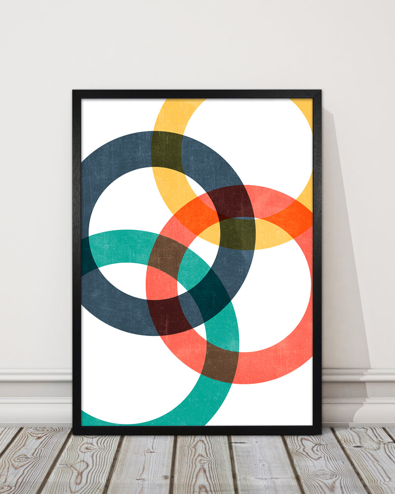 Multicolor Geometric Circles Wall Art