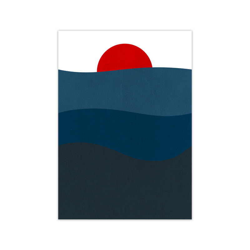 Red Blue Sunset Original  A1 Print Only