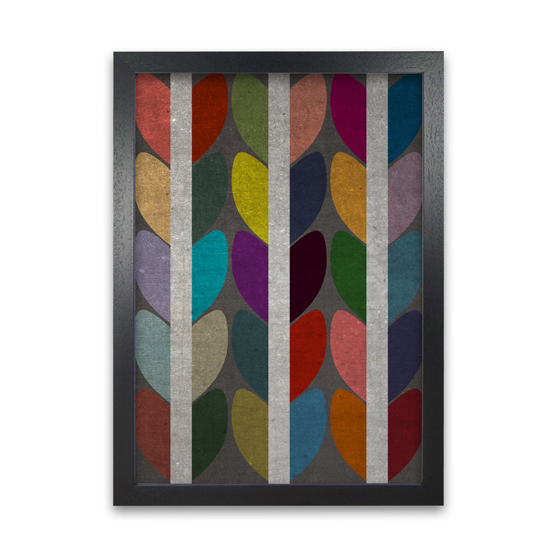 Scandinavian Wall Art Dark Original A1 Black Grain Frame