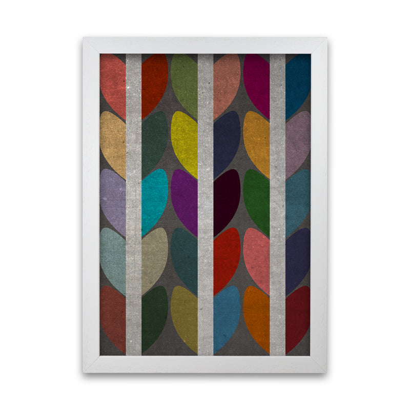 Scandinavian Wall Art Dark Original A1 White Grain Frame