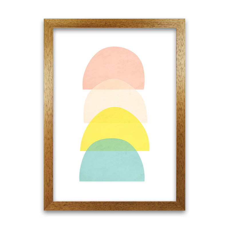 Semi Circle Summer Colours Original A1 Honey Oak Frame