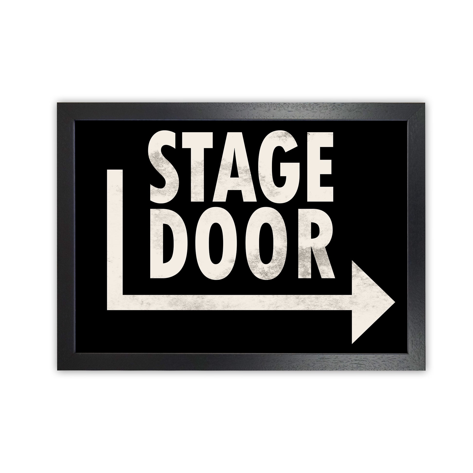 Stage Door Horizontal Wall Art A1 Black Grain Frame