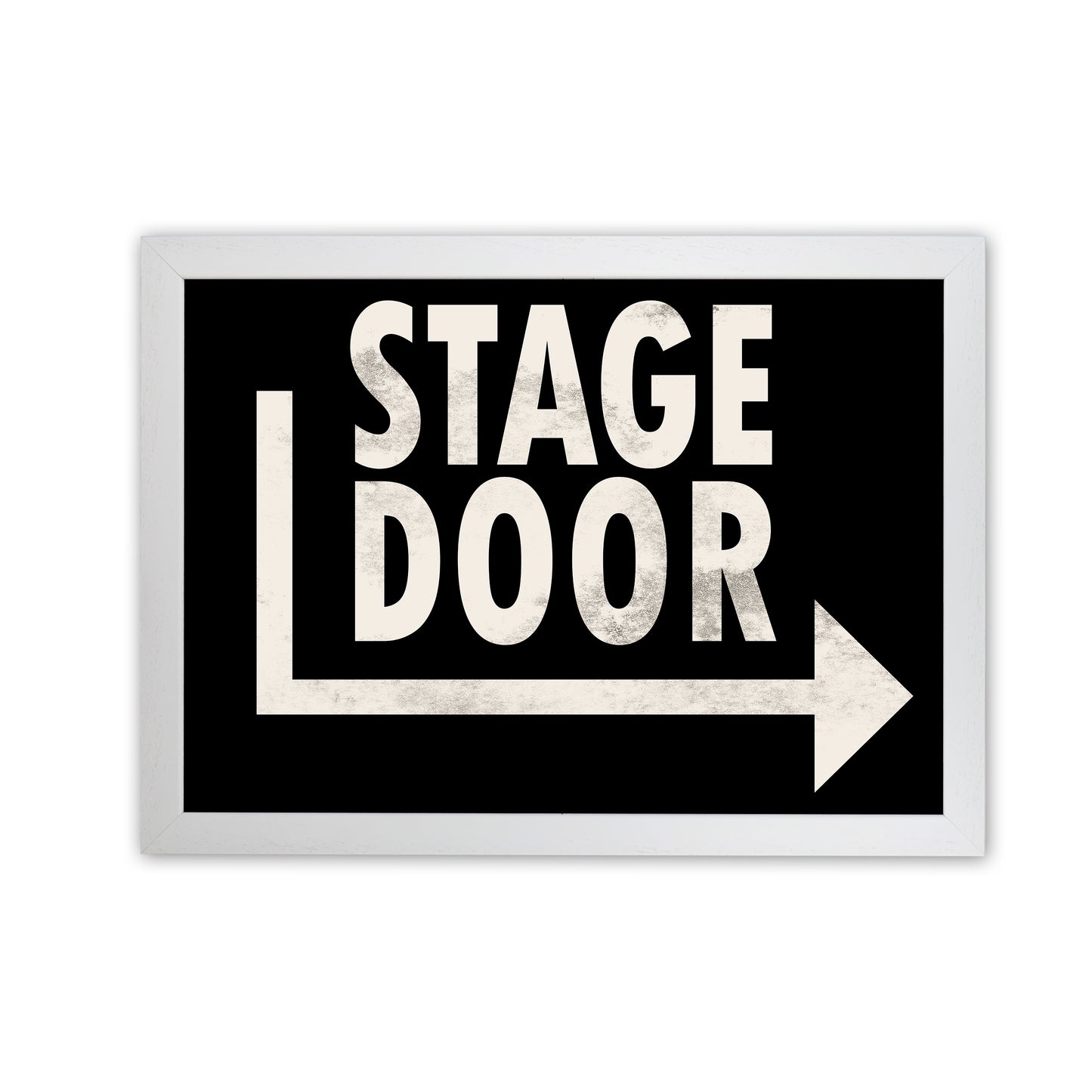 Stage Door Horizontal Wall Art A1 White Grain Frame