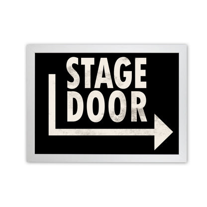 Stage Door Horizontal Wall Art A1 White Grain Frame