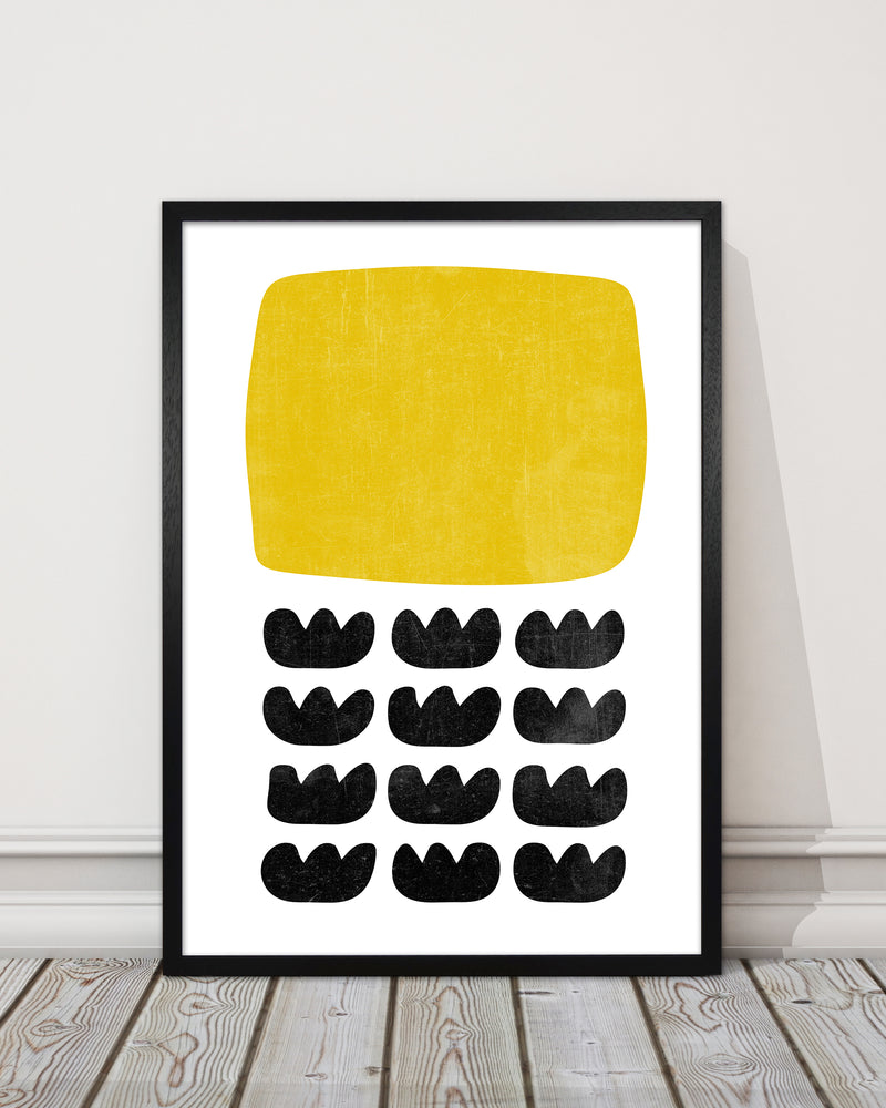 Yellow and Black Abstract Original