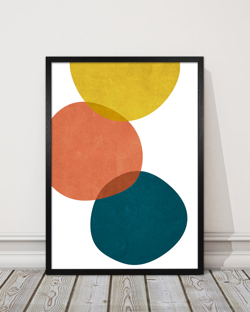 Yellow Red Blue Abstract Original