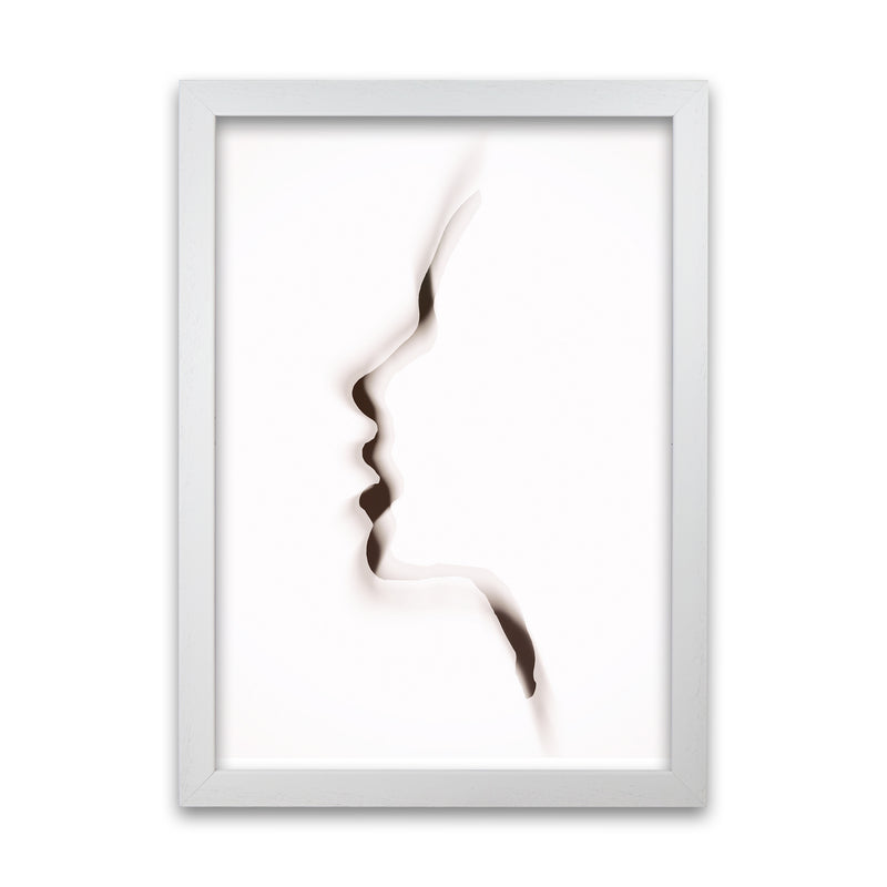 Female Profile Original   A1 White Grain Frame