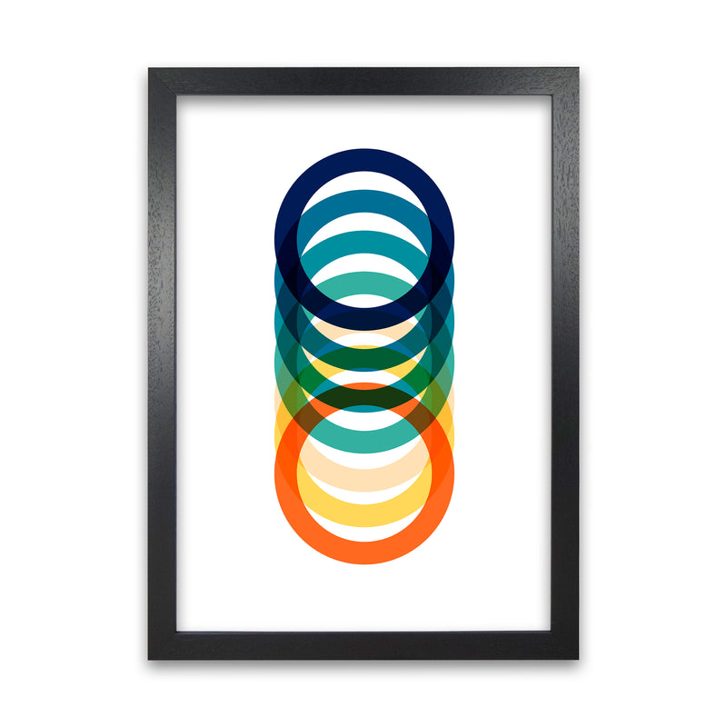Mid Century Rings Original  A1 Black Grain Frame
