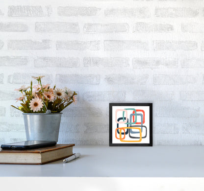 Mid Century Shapes Square Original3030 White Frame