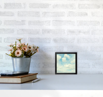 Square Cloud Art Print A3030 White Frame