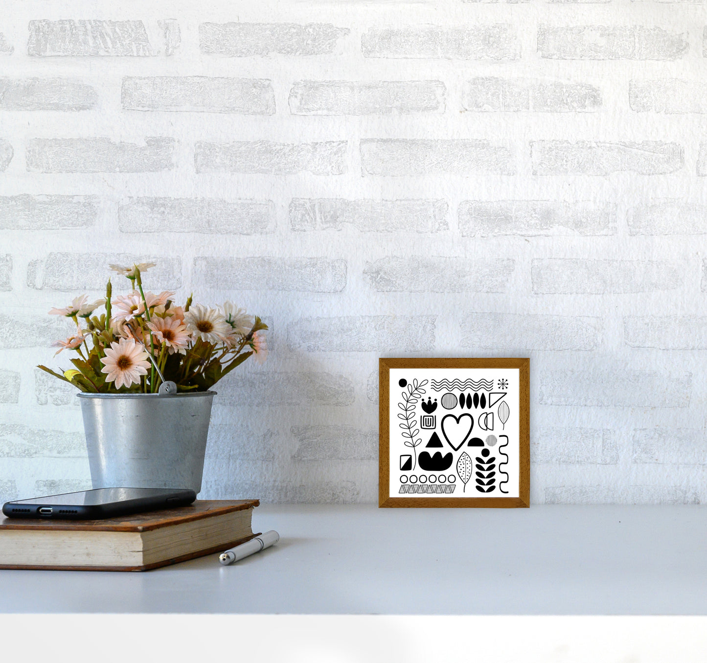 BW Scandi Shapes Square Original3030 Print Only