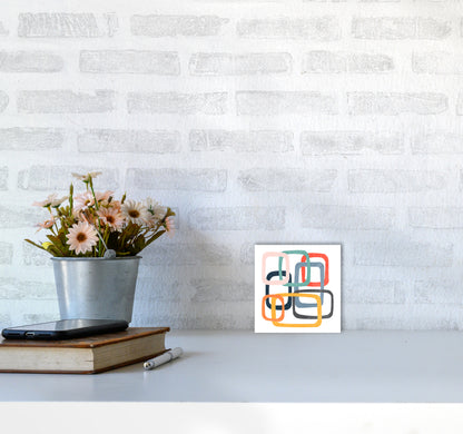 Mid Century Shapes Square Original3030 Black Frame