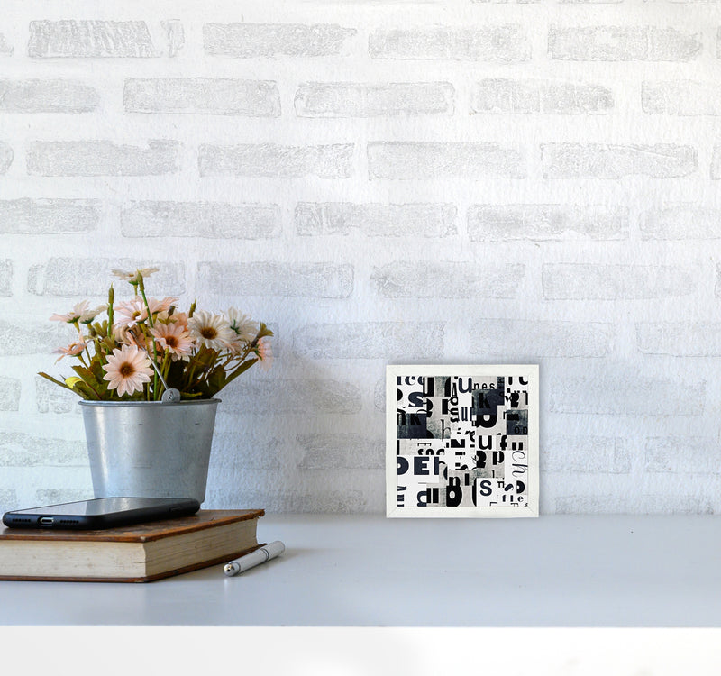 Black and White Typography Pair B Original3030 Oak Frame