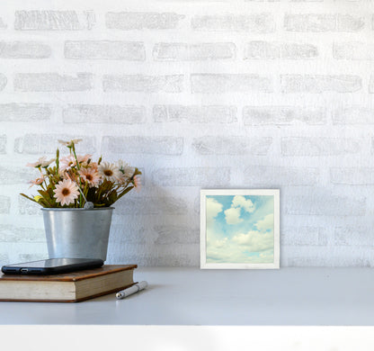 Square Cloud Art Print A3030 Oak Frame