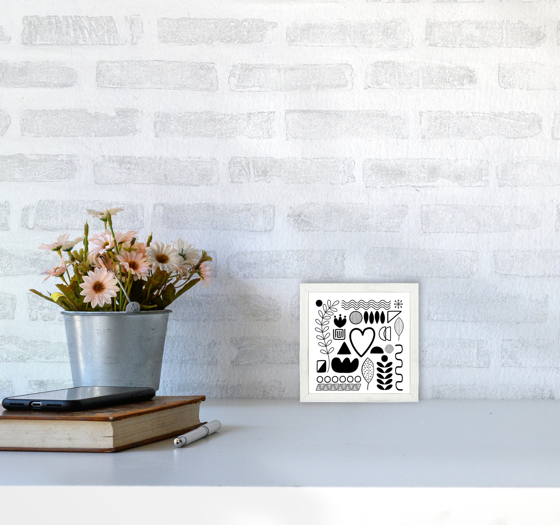 BW Scandi Shapes Square Original3030 Oak Frame