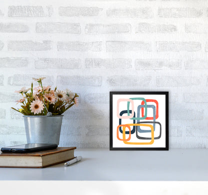 Mid Century Shapes Square Original4040 White Frame