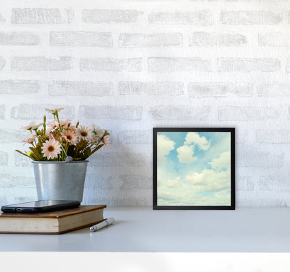 Square Cloud Art Print A4040 White Frame