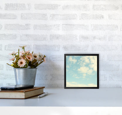 Square Cloud Art Print B4040 White Frame