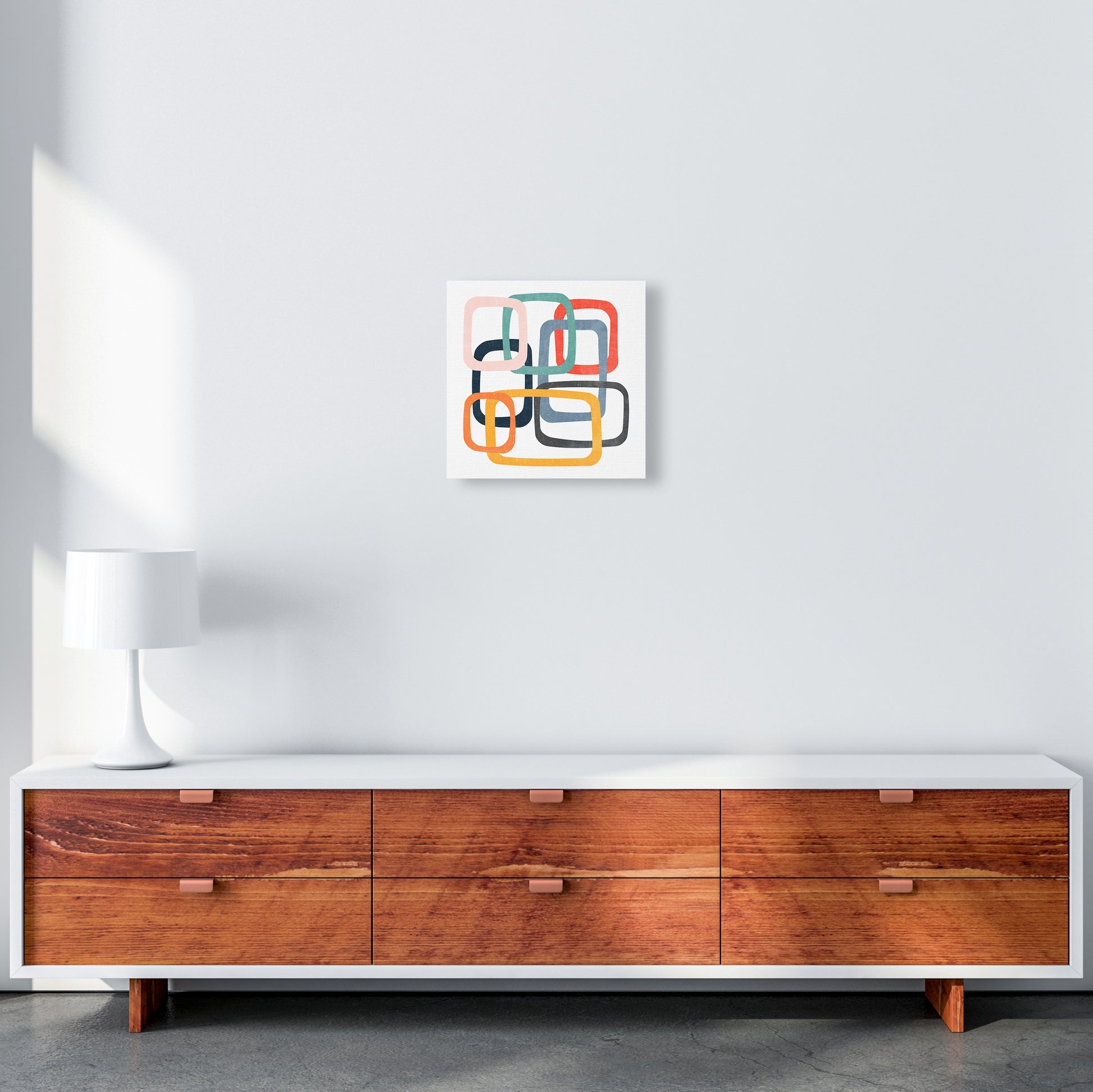 Mid Century Shapes Square Original 40x40 Canvas