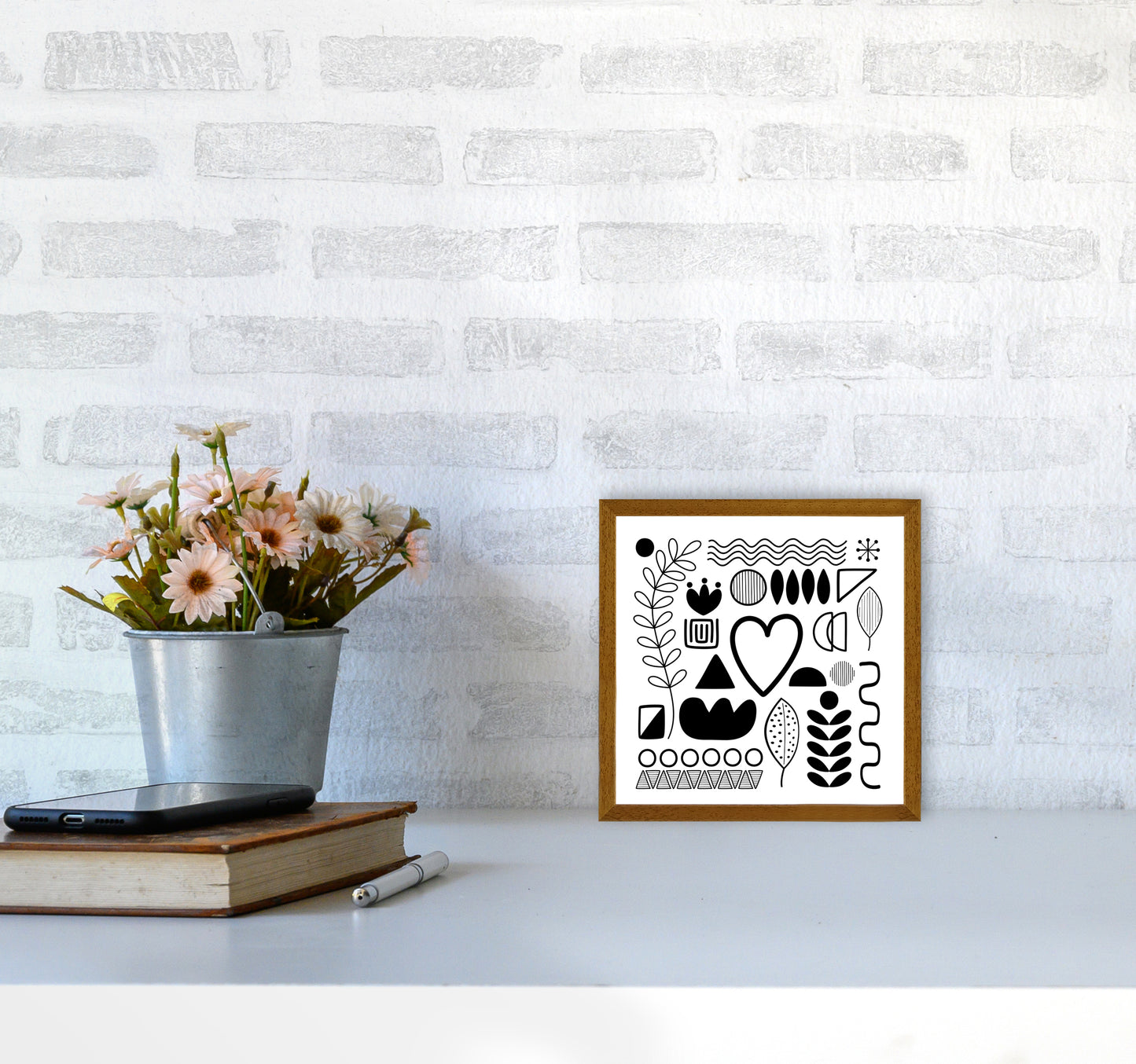 BW Scandi Shapes Square Original4040 Print Only