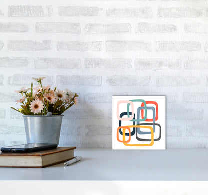 Mid Century Shapes Square Original4040 Black Frame