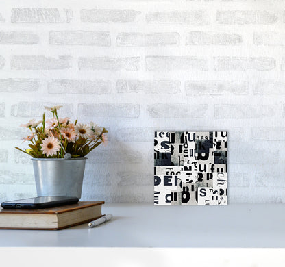 Black and White Typography Pair B Original4040 Black Frame